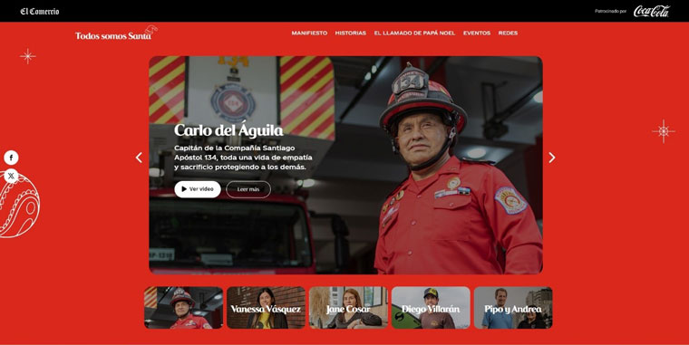 The stories of six Peruvians representing Santa’s values were featured during the campaign.