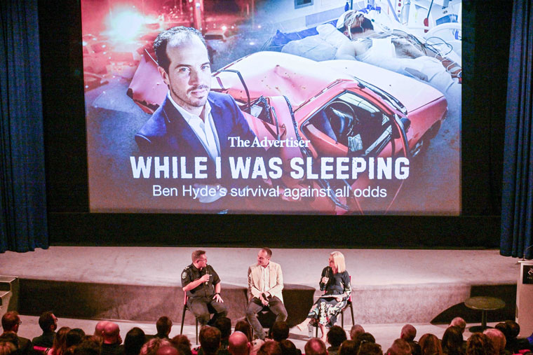 A horrific car accident and heroic rescue moved Ben Hyde from being a reporter to becoming the centre of the story.