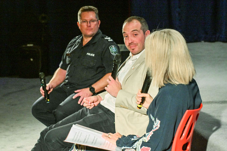 The documentary's screening included conversations with Hyde, police leaders, and the heroes who helped save him.