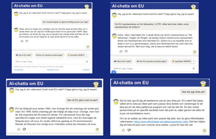 The Election Buddies chatbots allow users to ask questions about elections and politics and receive immediate, fact-based answers.