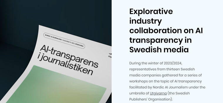 Swedish media companies have agreed on common AI guidelines, which Aftonbladet follows.