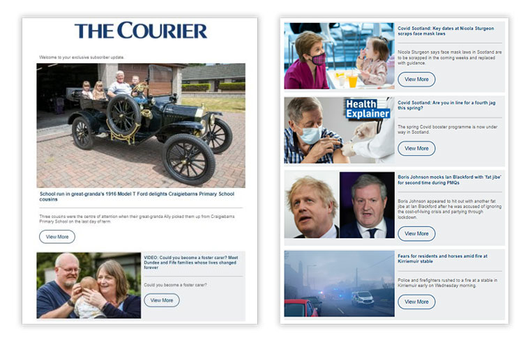 Experimentation with personalised subscriber e-mail updates helped push disengaged users back to the Web site. 