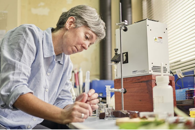 Nature’s content had an impact on funding for María Fernanda Cerdá’s thin-film solar cell research in Montevideo, Uruguay. Photo by Pablo Albarenga for Nature