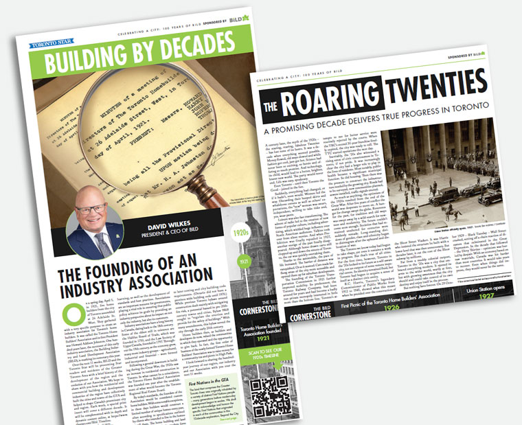 The Building Industry and Land Development Association of the Greater Toronto Area worked with the Toronto Star to tell the story of the past, present, and future of the city's buildings.