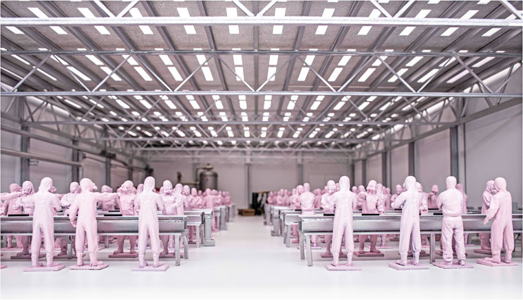The documentary used faceless pink plastic characters to represent the people being denied their human rights.