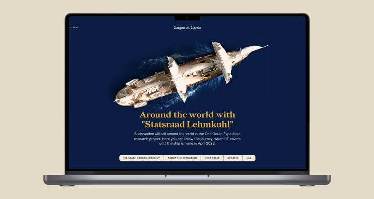 Bergens Tidende designed a special Web page to take readers along for the journey.