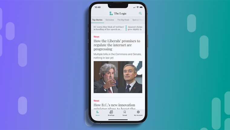 The app’s home page provides a summary of the news our readers need to know every day, including a customised carousel to elevate the quick news hits from The Logic Briefing daily newsletter.