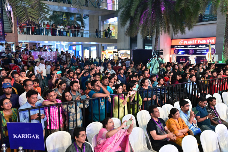Crowds came out to enjoy the combination of music and mishti.