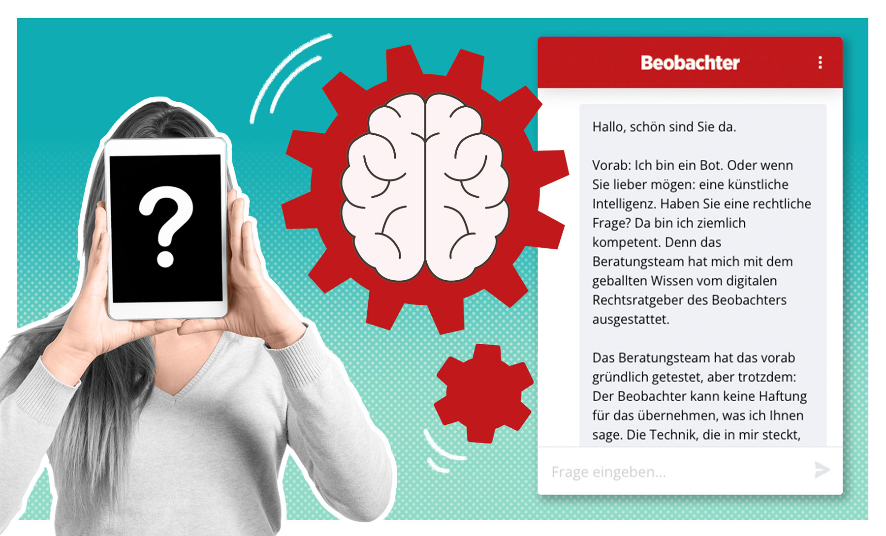 The Beobachter chatbot accesses Beobachter-verified content only and has gained a 4.6 of 5 rating from its users.