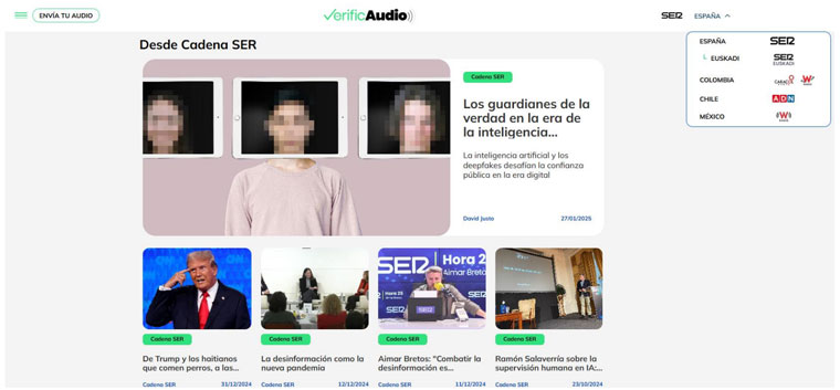 VerificAudio's Web platform fosters a culture of verification. 