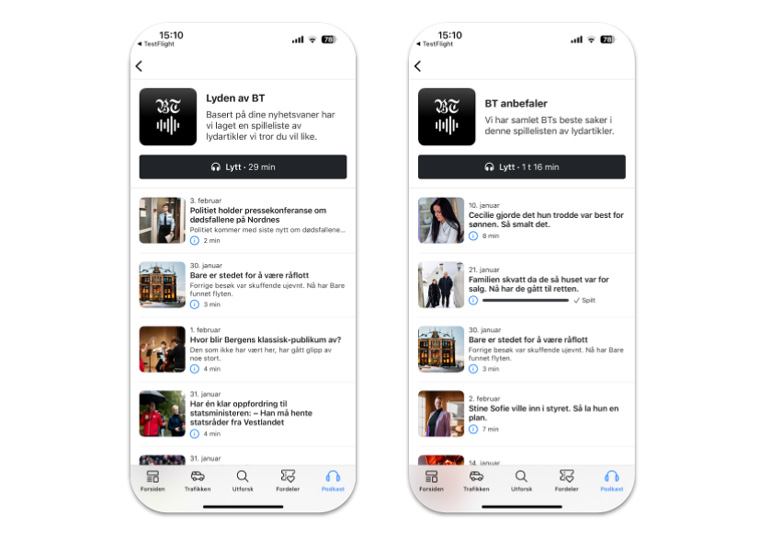The new playlists basically serve as automated voice newsletters.