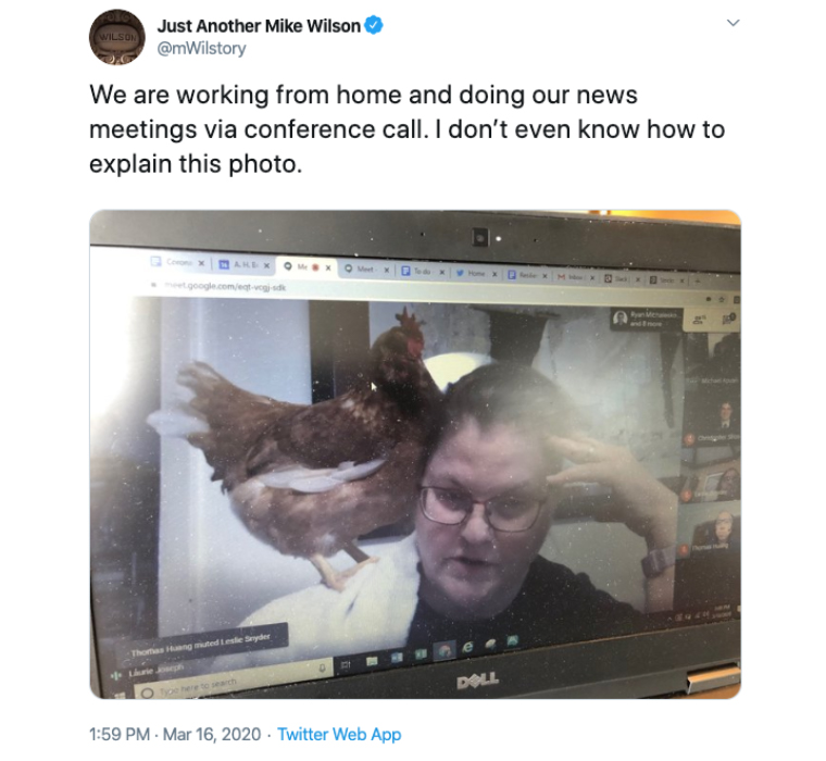 Editorial staff at The Dallas Morning News began working from home offices on Friday. It has led to interesting learnings about the staff, as Editor Mike Wilson mentioned in a tweet.