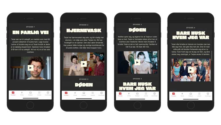 The documentary was designed to be watched on mobile devices and was divided into four 15-minute segments.
