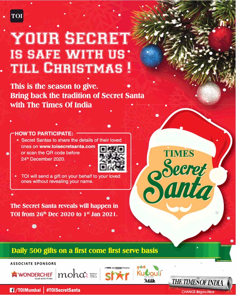 The Secret Santa campaign allowed TOI readers to request gifts for their loved ones.