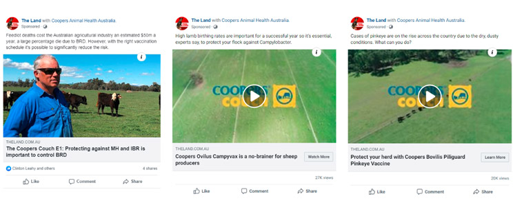 The "Coopers Couch" series featured videos of agricultural experts discussing common issues and how Cooper's products could help resolve them. 