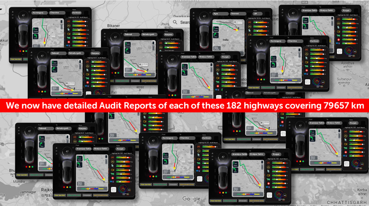 Dainik Jagran's audit of 182 highways allowed it to create a detailed heatmap of problem areas.