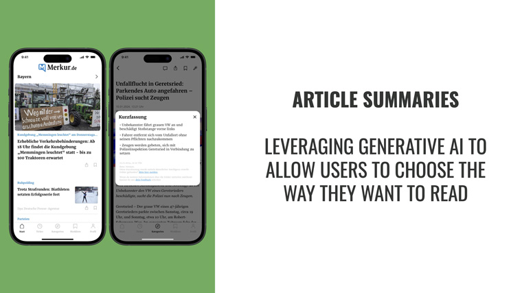 Long-form or short-form? Readers can choose how they want to read content with AI-generated summarisations in every article.