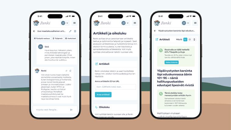 Renki combines AI and non-AI tools in one interface.