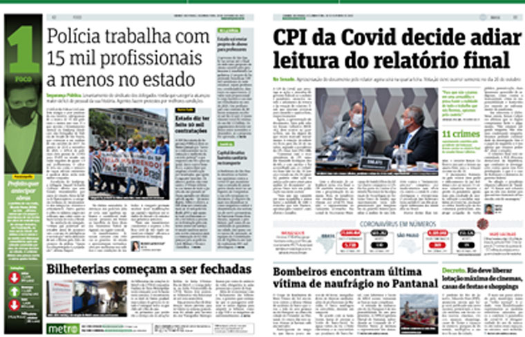 To survive the sudden changes brought by the pandemic, Metro created a PDF version of its newspaper that it shared via e-mail.