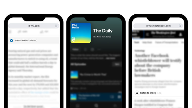 Audio has proven to be a powerful tool for newspapers including The Wall Street Journal, The New York Times, and The Washington Post.