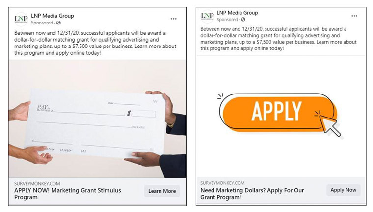 Advertisers are being offered dollar-for-dollar matching grants for advertising and marketing efforts.