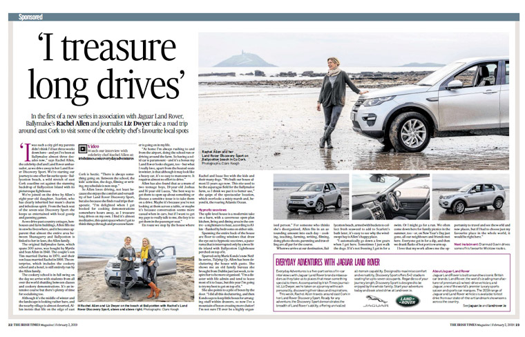 Video stories were repurposed into a double-page print spread.
