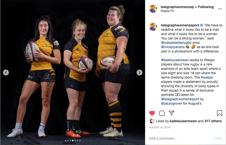 In addition to a monthly print supplement, women's sport coverage is provided on social and digital channels.
