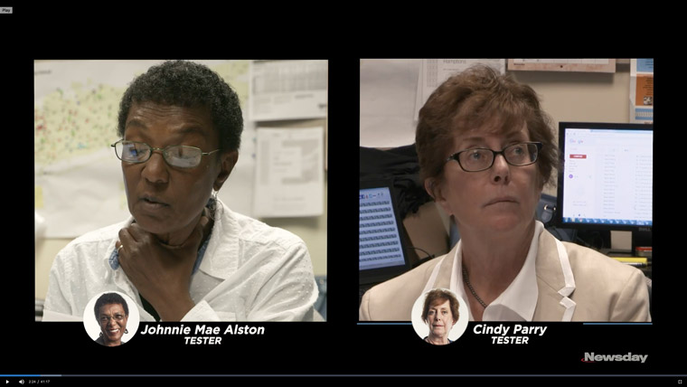 Newsday's database provided interviews with testers as well as full video encounters of them with real estate agents.