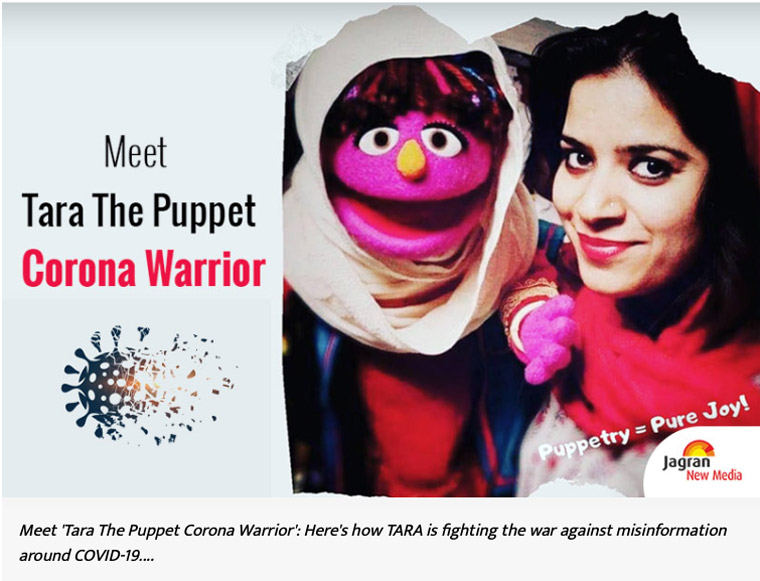Tara the Puppet was one of the celebrities helping in the fight against misinformation.