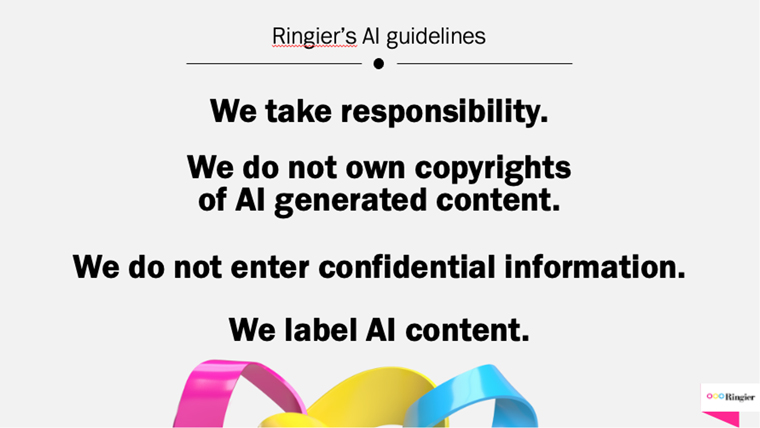 Ringier's AI guidelines provide a clear plan for its use.