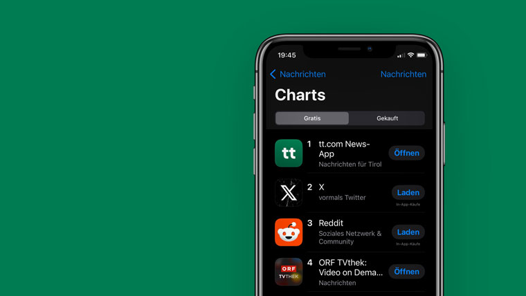 Shortly after its subscriber-exclusive launch, the  News-App shot to No. 1 in the “News” category of the Austrian App Store in March 2024.