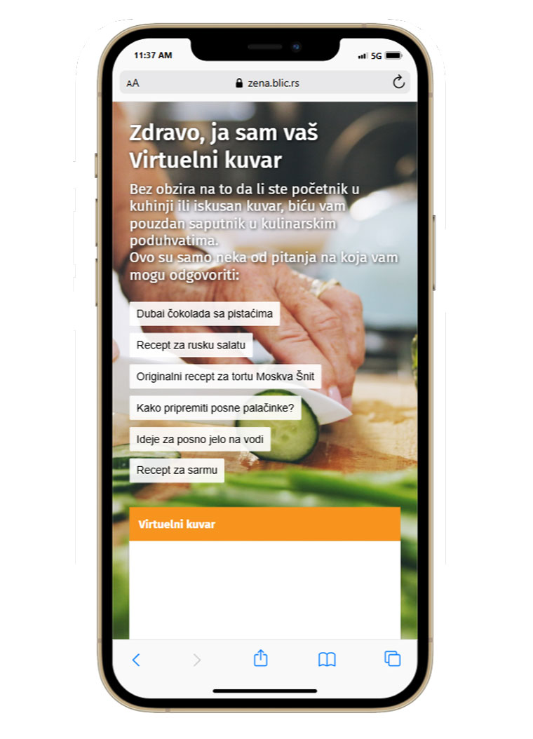 Readers who engaged with Virtual Chef spent more than double the average time of an online session.