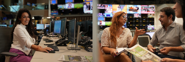 Photos on social media showed young workers at Clarín.