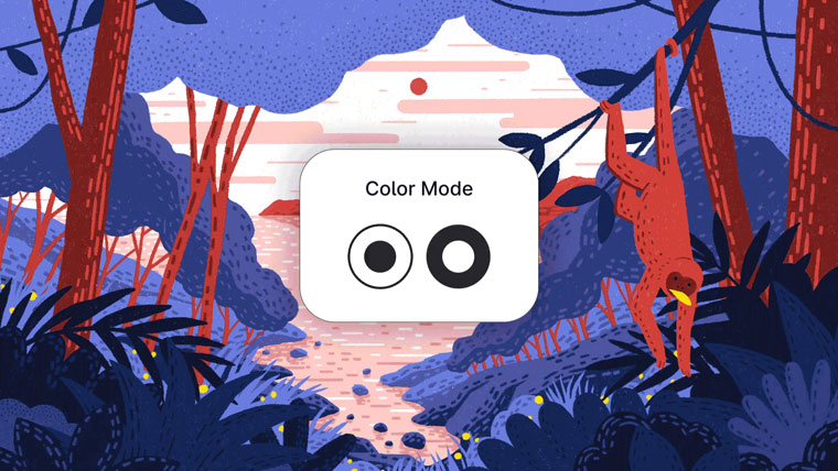 With Auditorial, users can select their preferred colour palette.
