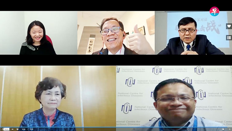 CMG produced a medical show featuring four renowned infectious disease experts from both China and Singapore in partnership with The Paper in April 2020.