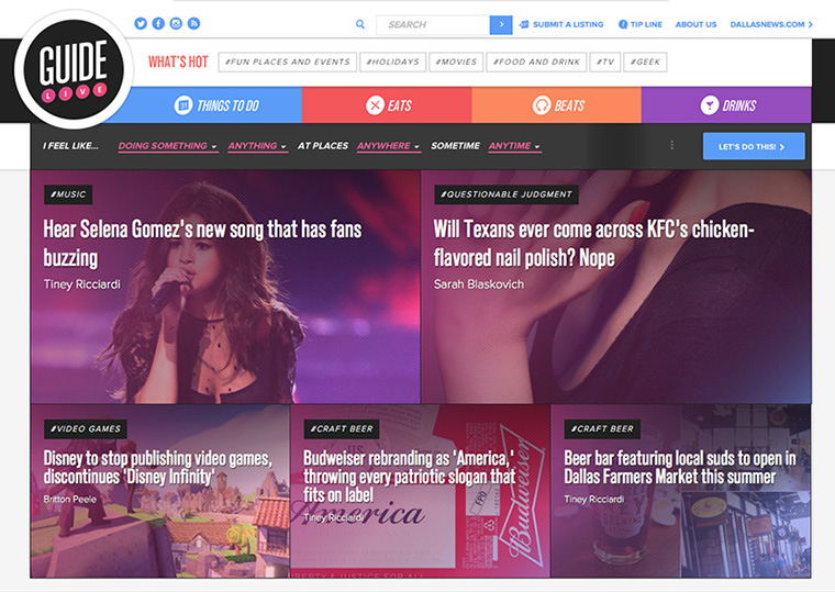 The new look and feel of this stand-alone site helped differentiate it from the master site.