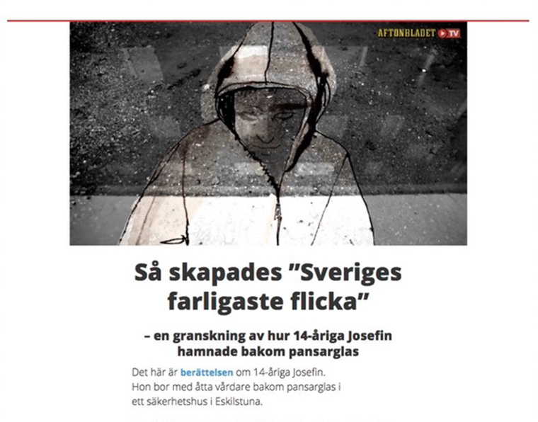 Reporter Kerstin Weigl and Illustrator Jenny Svennberg Bunnel teamed up to tell the story of 14-year-old Josefin without revealing her identity.