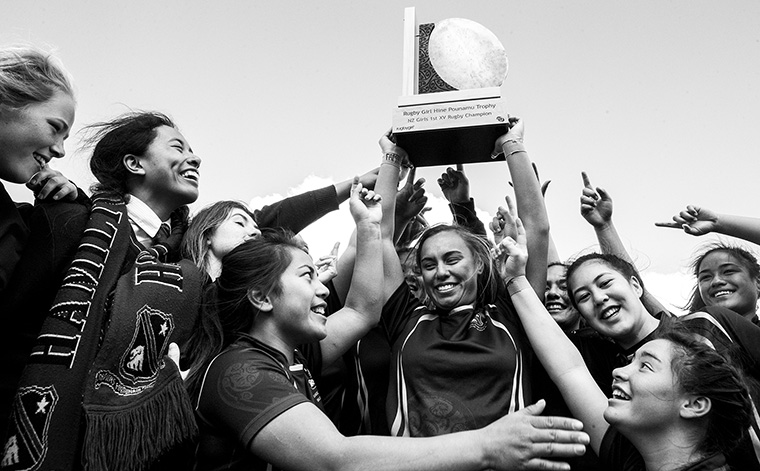Waikato Times journalists took a fresh approach in a video about girls' rugby champions.