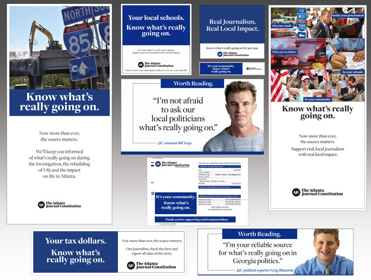 Atlanta Journal-Constitution built an entire brand campaign around the four value themes. Cox Media Group created a playbook for other local markets to do the same.