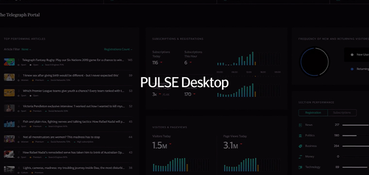 Pulse was developed as a mobile-first service, but a desktop version is also useful in the newsroom.