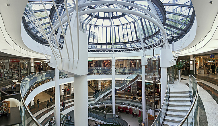 After moving out of its newspaper building, the media company transformed the space into a mall in downtown Düsseldorf.