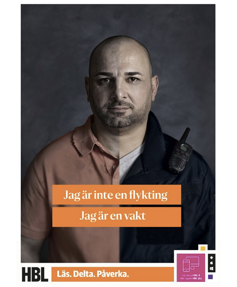 A campaign ad for "Recommend a Refugee," HBL’s creative initiative to break down cultural divides and connect refugees in Finland with job and social opportunities.