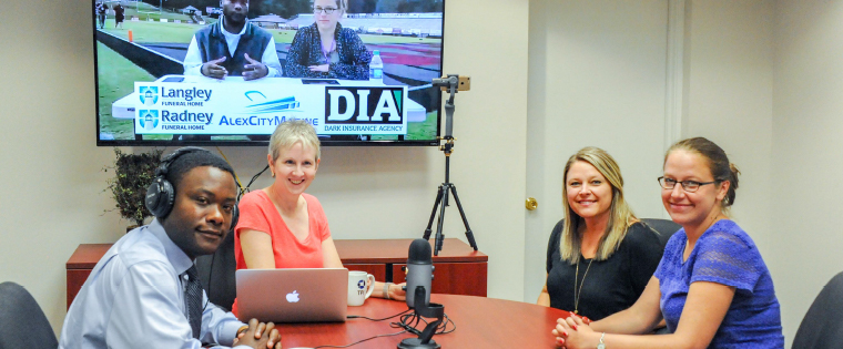 TPI staff gather to test new equipment and review best practices for live and pre-recorded sports segments.