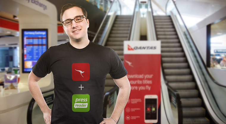 Qantas "Change Champions" introduced passengers to the content offered by PressReader.