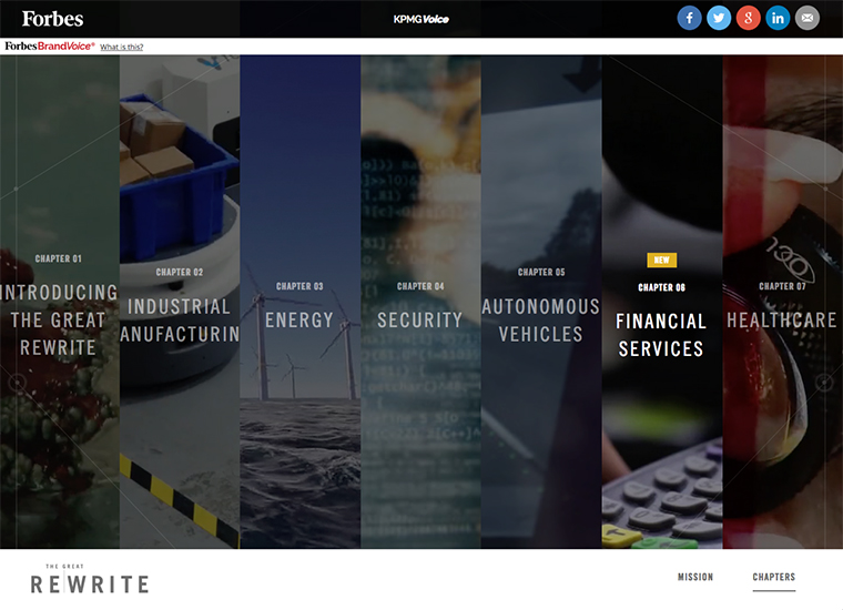 The Great Rewrite is a successful branded content platform produced in a documentary video series.