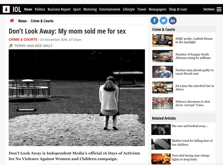 Difficult "Don't Look Away" stories were told using sensitivity and creative video concepts.