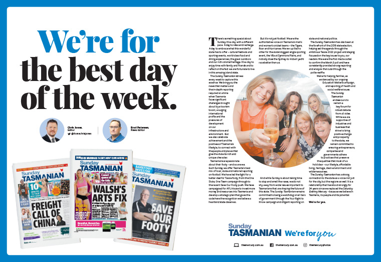 “We’re for You” is a statement of commitment that gets people thinking and feeling, and gives readers a true sense of belonging to their community.