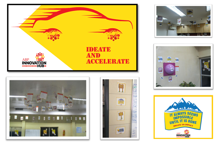 An internal campaign encouraged employees across many teams to submit their innovative ideas in drop boxes or via e-mail.