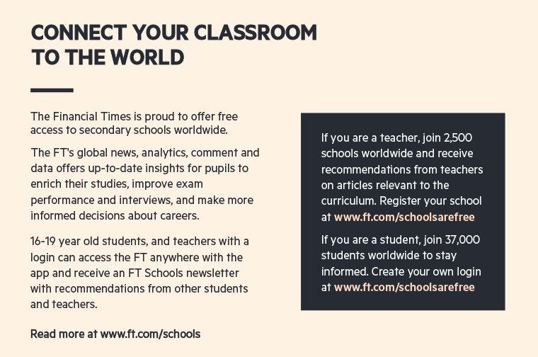 The FT offers students free access to a wide range of content and educational tools.