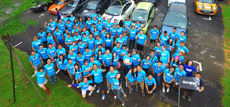 One hundred people in 50 cars compete in the Torque On the Move tele-match.